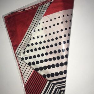 Stripe and polka dot Satin scarf